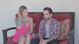 Cuckold phase watches while HOT Kleio Valentien rides a cock