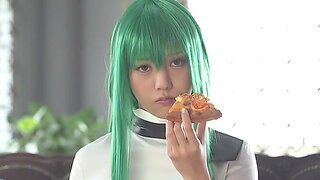 Fetish video with Rei Mizuna receives cum on tits after sex